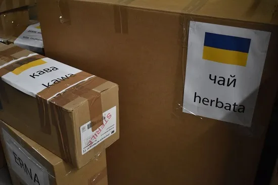 Paczki z darami dla miasta Dubna