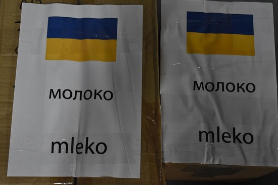 Paczka z darami dla miasta Dubna