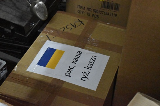 Paczka z darami dla miasta Dubna