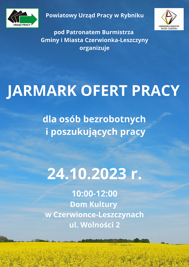 Jarmark Ofert Pracy w Domu Kultury w Czerwionce-Leszczynach