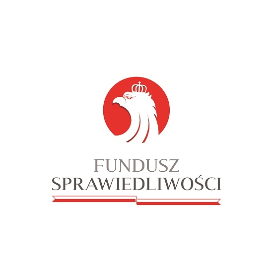 Logo Funduszu Solidarnościowego: sygnet oraz część typograficzna. Sygnet przedstawia orga białego z koroną zamkniętą oraz krzyżem, całość wpisana została w koło.