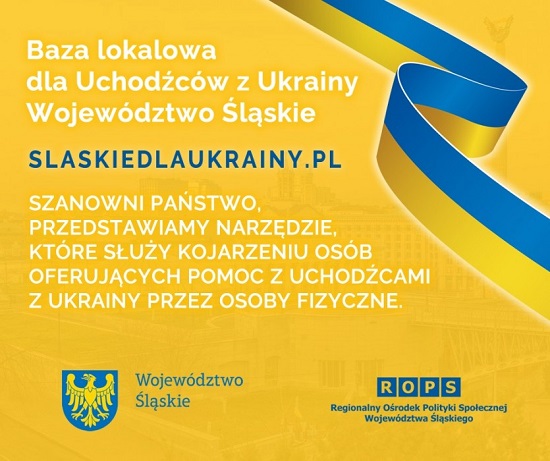 Informacja o bazie lokalowej dla uchodźców z Ukrainy - slaskiedlaukrainy.pl